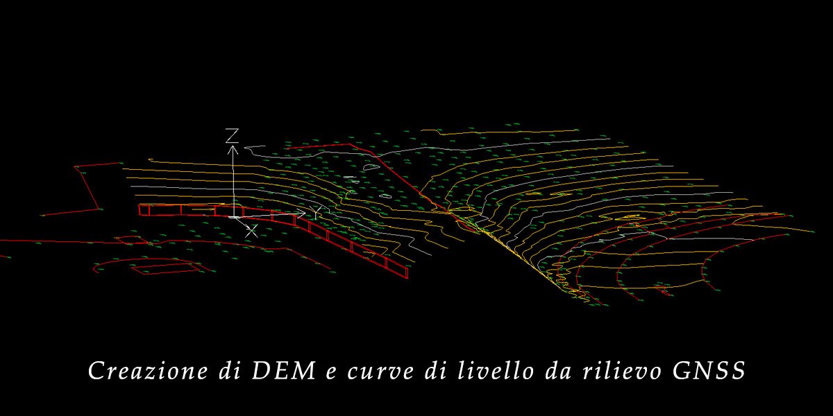 rilievo gnss dem curve livello