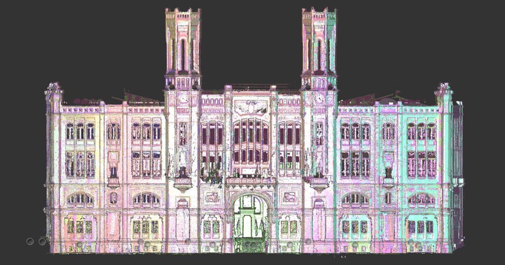 Palazzo Comunale Cagliari rilievo laser scanner 3D