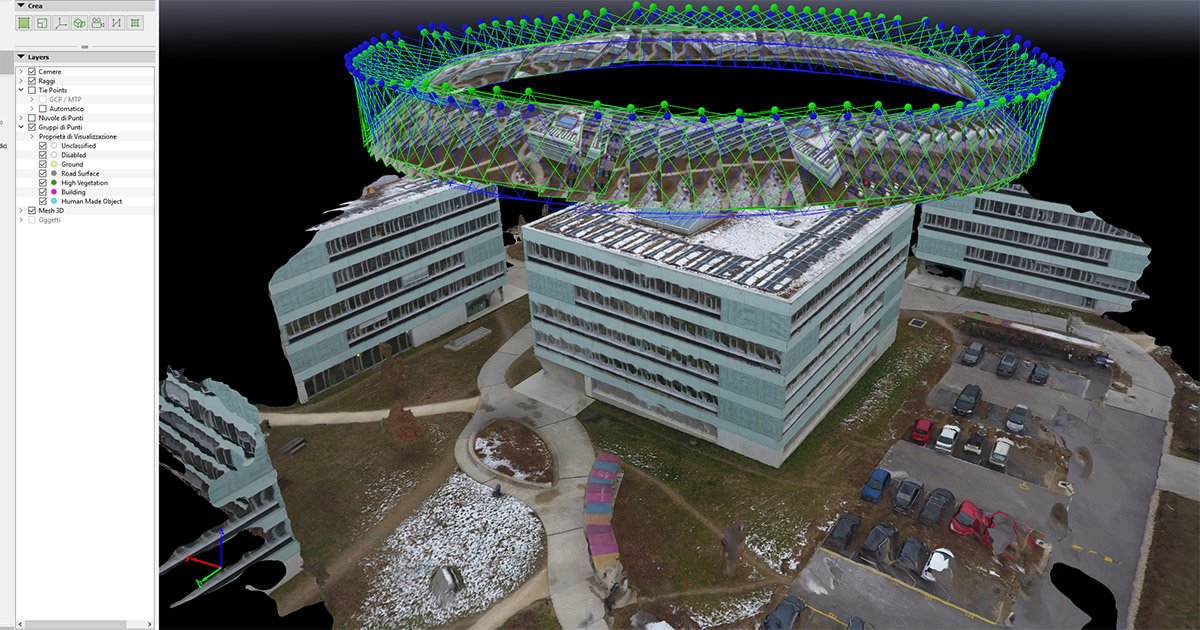 Aerofotogrammetria con drone e Pix4Dmapper