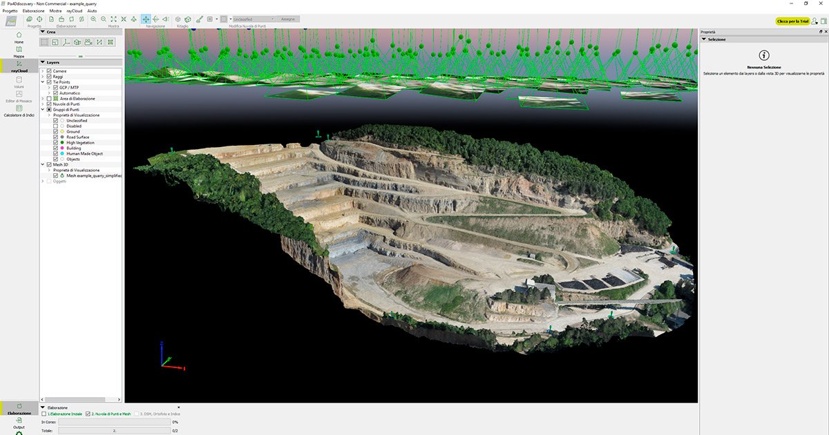 Aerofotogrammetria da drone e Pix4Dmapper: il modello 3D