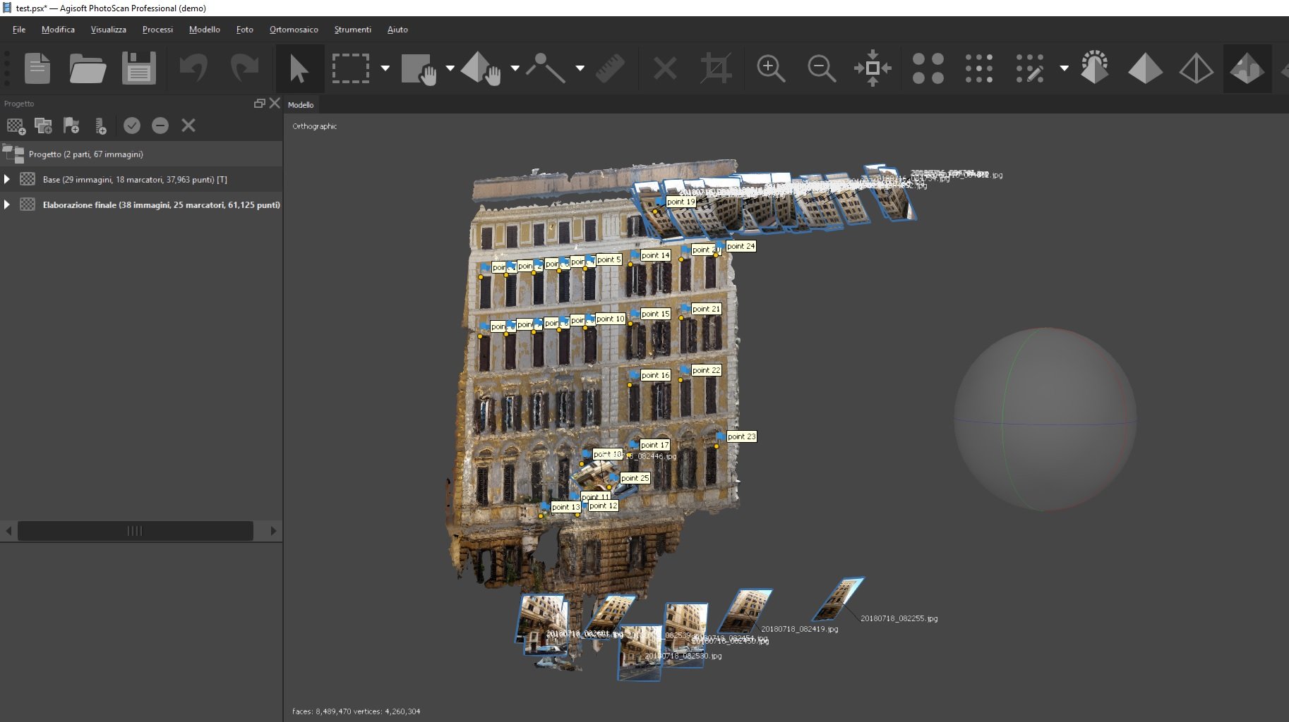 Fotogrammetria e Agisoft Photoscan: forzare allineamento immagini