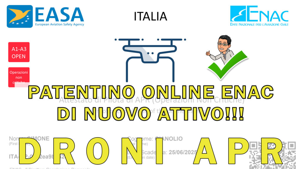 ENAC patentino online di nuovo attivo